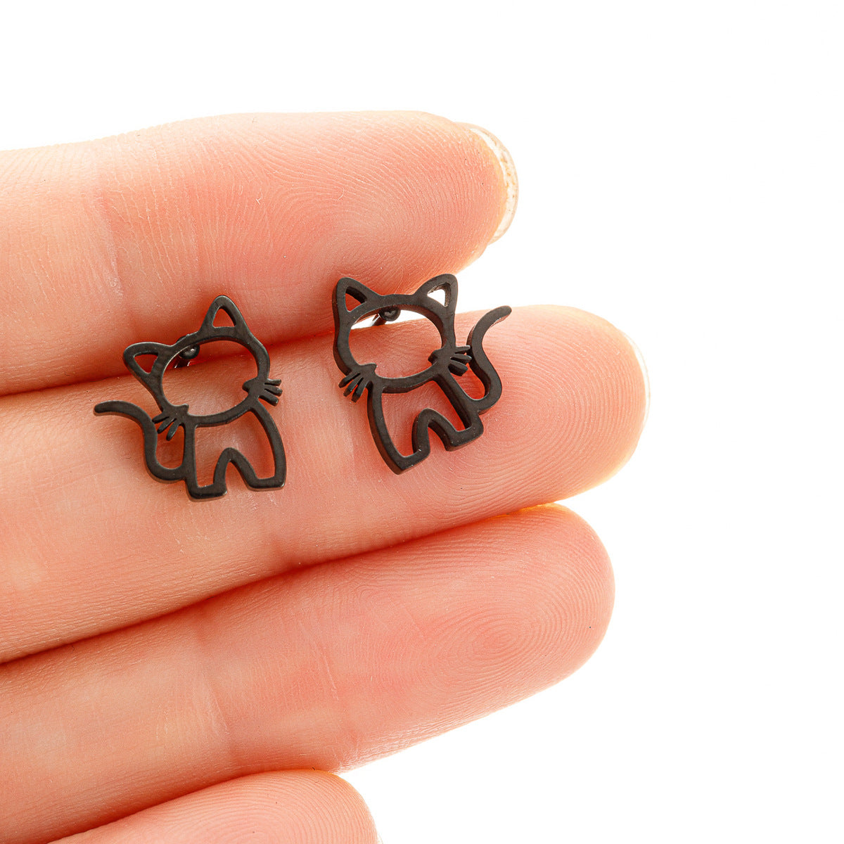 Stainless Steel Simple Chinese Zodiac Dog Earrings