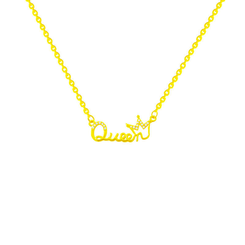 Colliers de luxe légers avec pendentif lettre minoritaire pour femmes, chaîne de clavicule à la mode