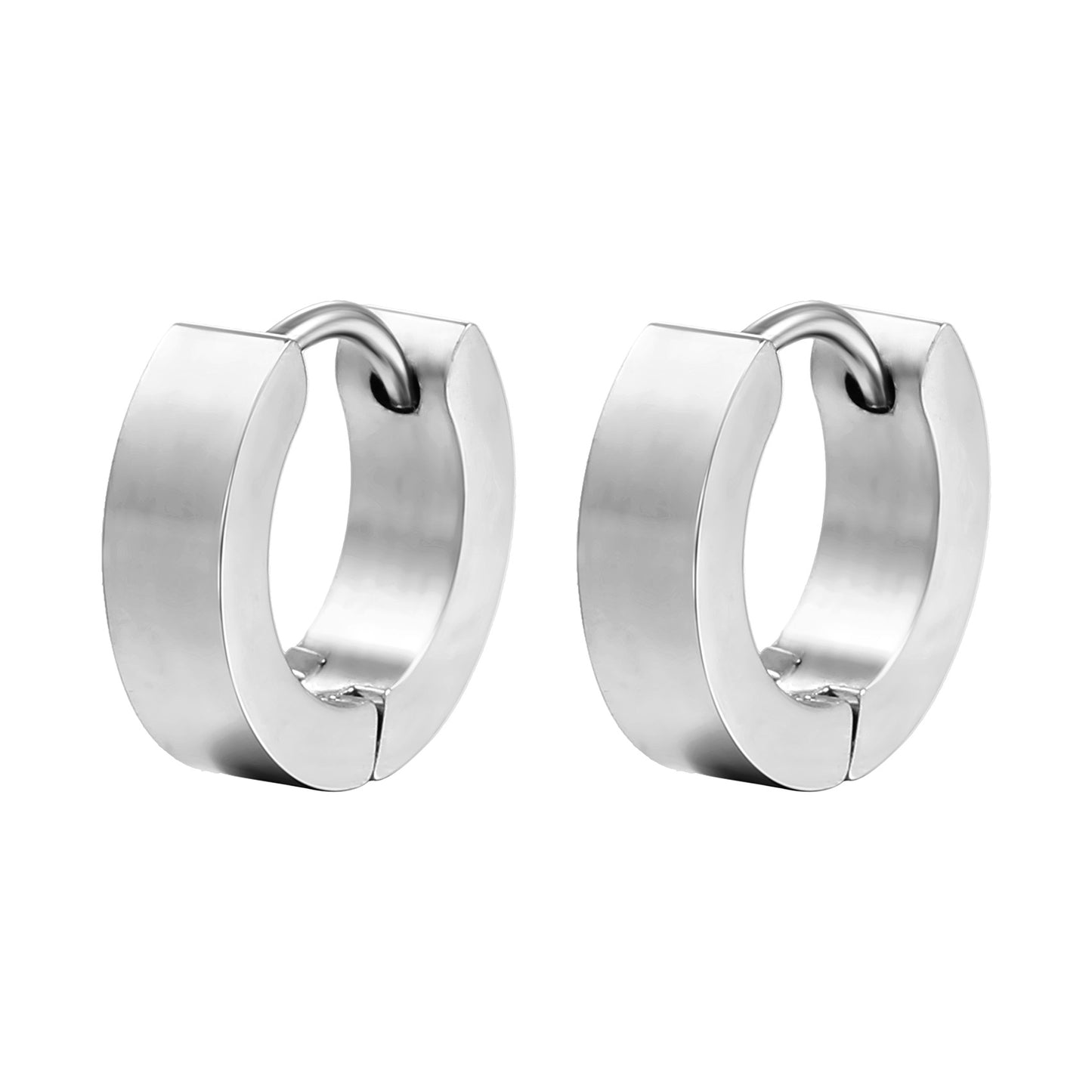 Men's Stainless Steel Flat Clip Simple Trendy Punk Ear Buckle