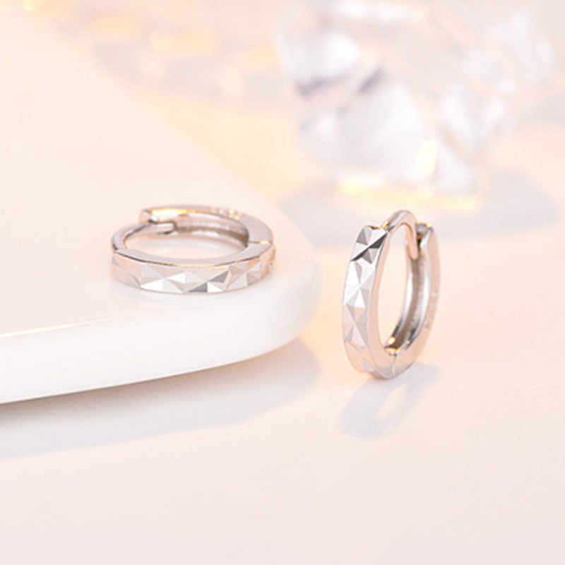 Damen-Ohrclips mit Reischarakter-Design, kleiner Kreis, elegante Ohrringe