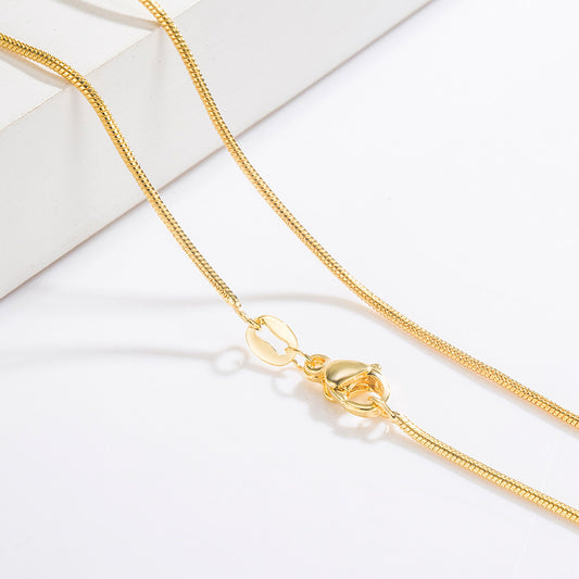 Women's Electroplated Jewelry Snake Bone Chain Pendant Clavicle Necklaces