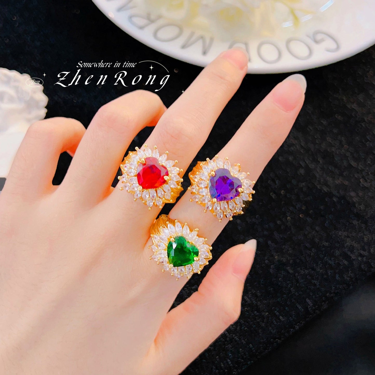 Gems Female Open Middle Ancient Graceful Rings
