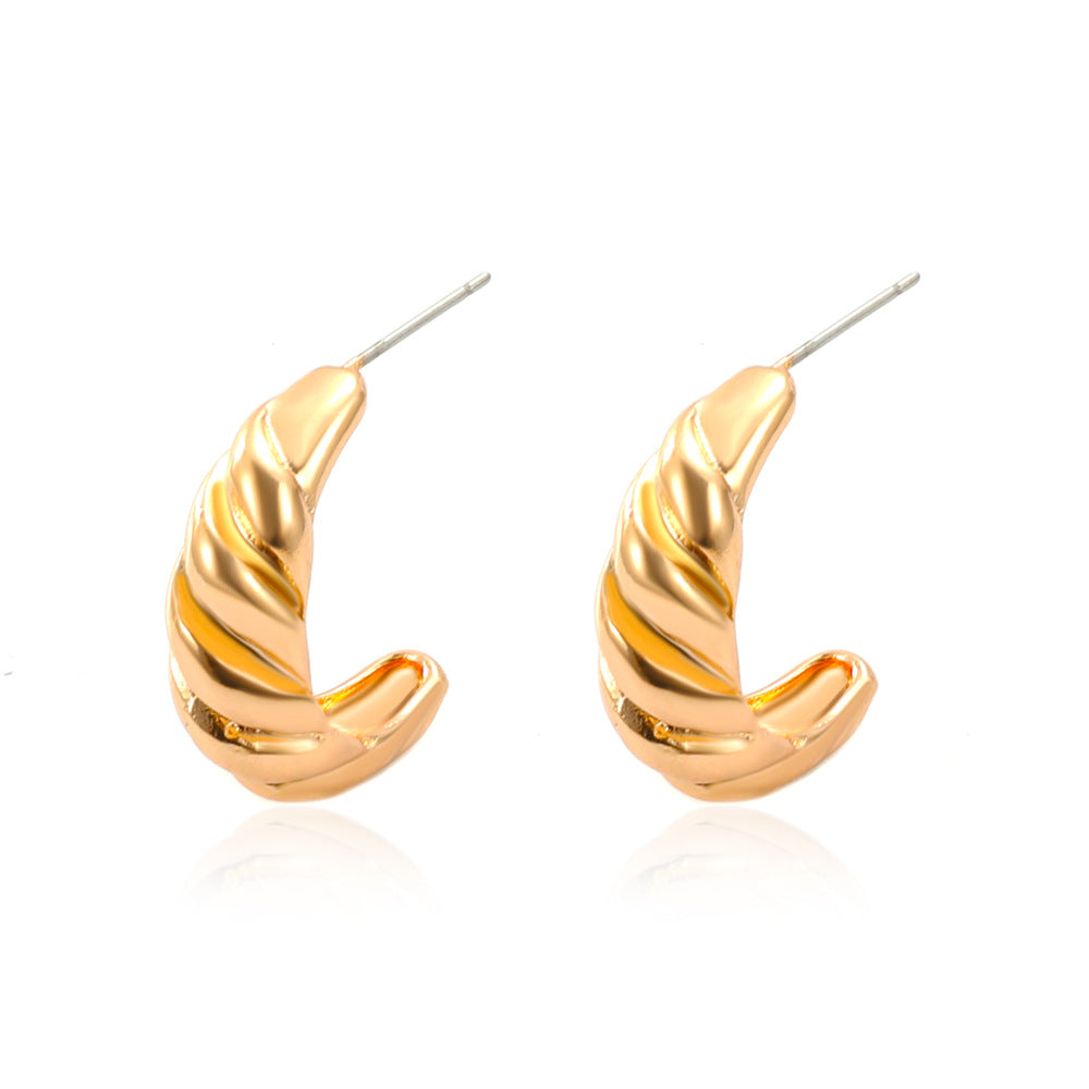 Twist Female French Style Temperament Alloy Rings