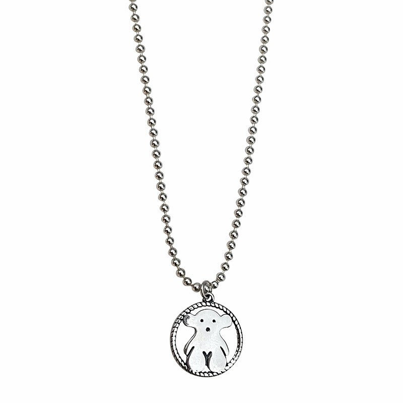 Sier Sterling Bear Vintage Niche Design Necklaces
