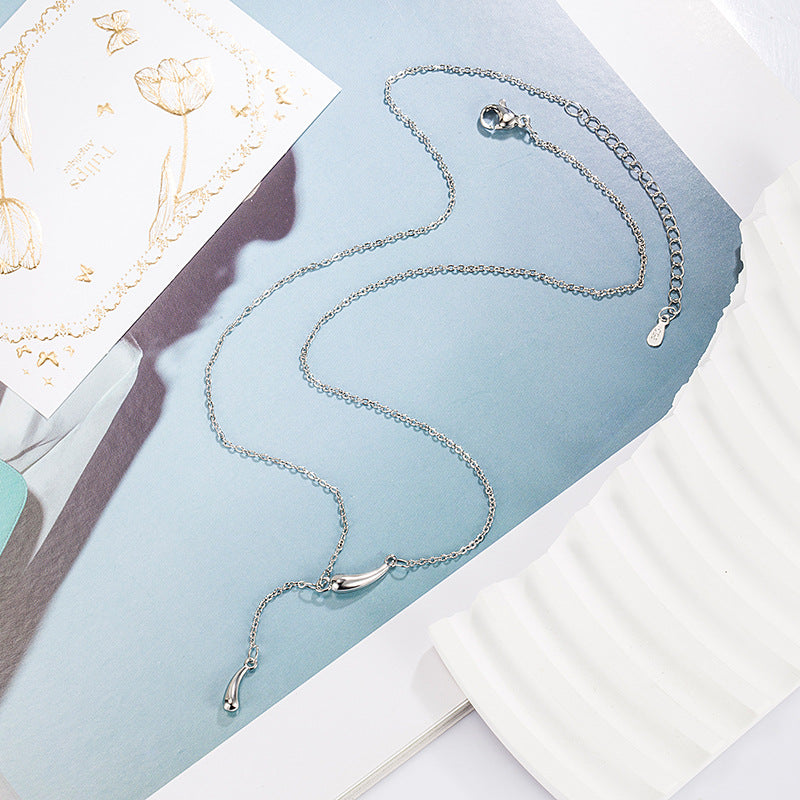 Women's Drops Tassel Design High-grade Cold Personality Necklaces