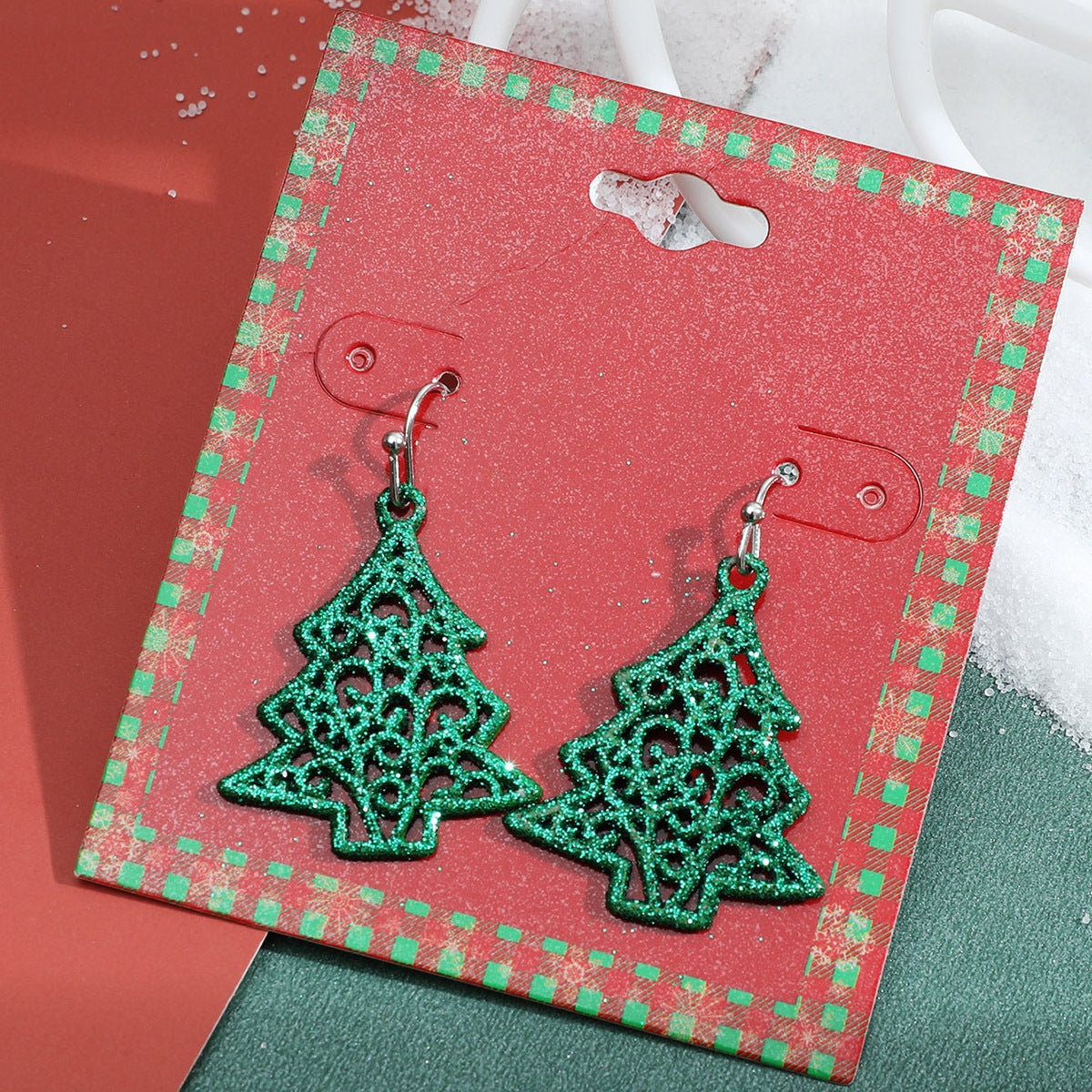 Cute Fashion Alloy Dripping Elk Snowflake Ear Earrings
