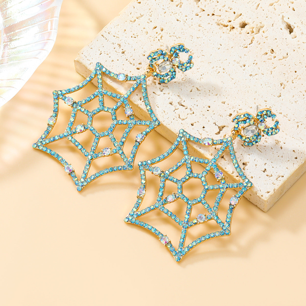 Halloween Spider Female Exaggerated Alloy Full Diamond Rings