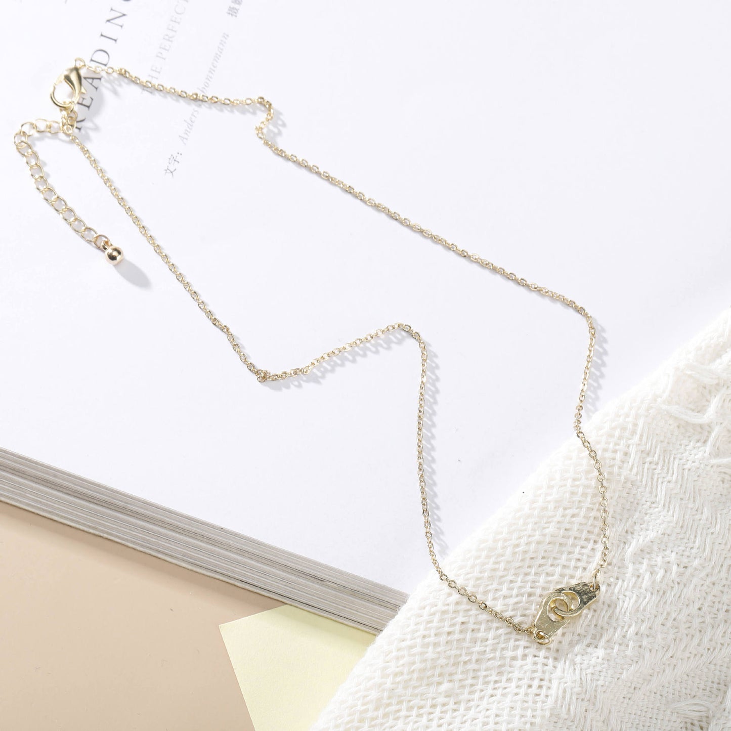 Women's Fashion Double Buckle Summer Chain Golden Necklaces