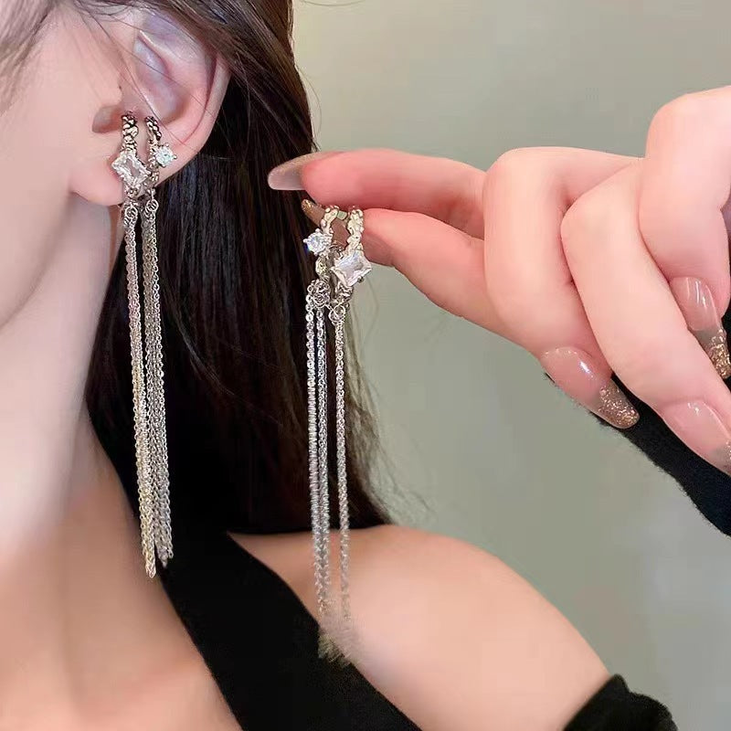 Women's Tassel Light Luxury High Sense And Earrings