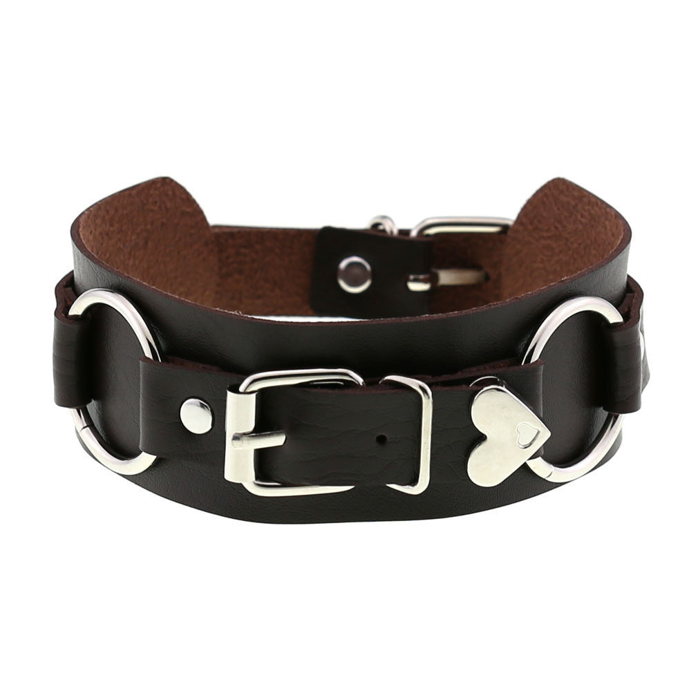Colliers de ceinture personnalisés en cuir punk Heart Love