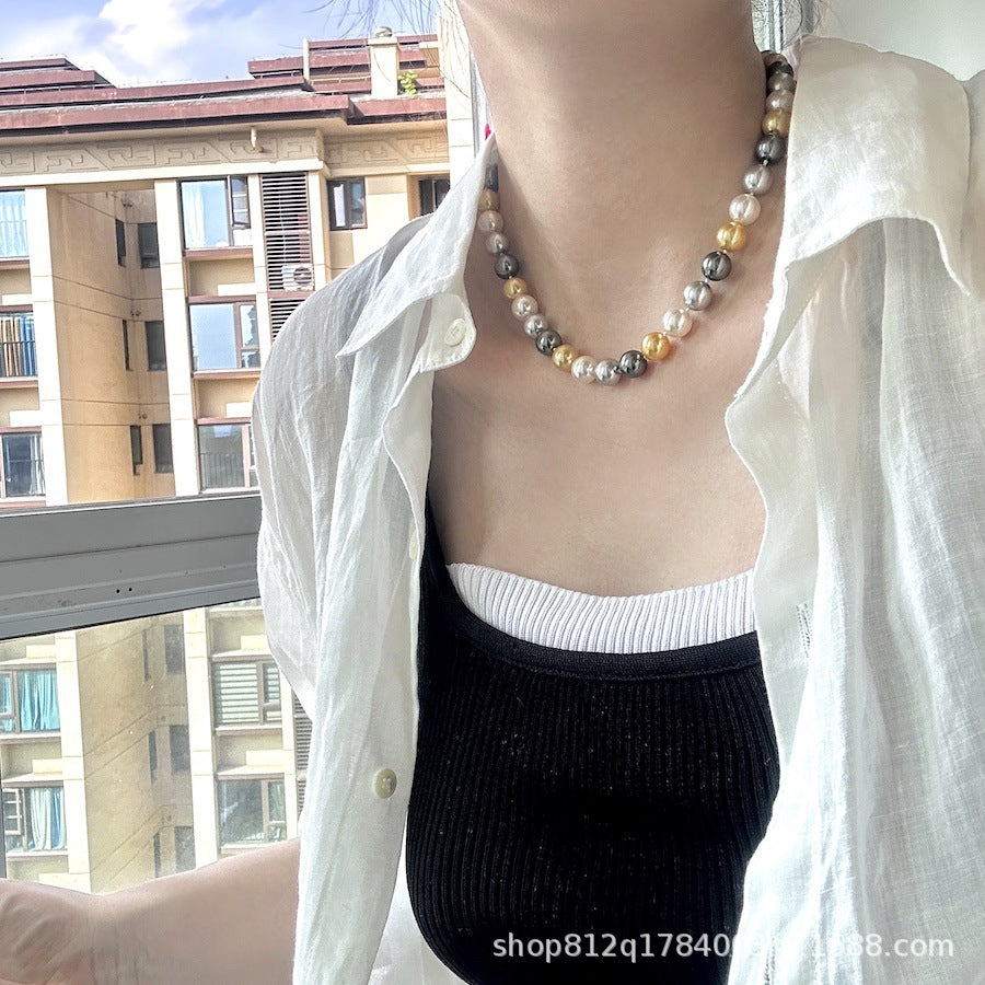 Brothers Imported Imitation Australian White Four-color Mixed Color Necklaces