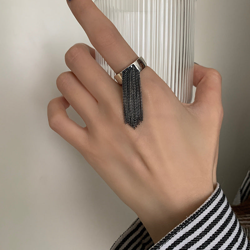 Korean Style Tassel Exaggerated Personalized Female Rings