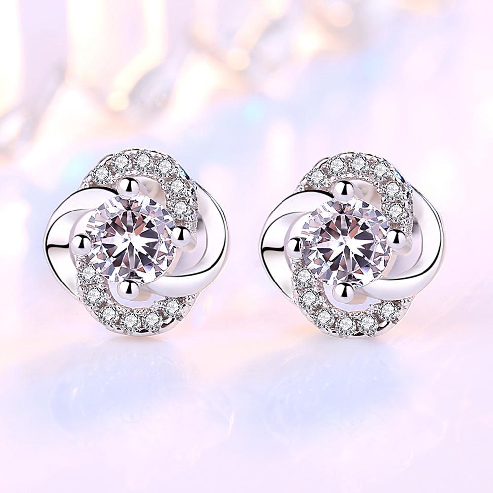 Women's Korean Style Small And Simple Elegant Sier Plated Auricular Earrings