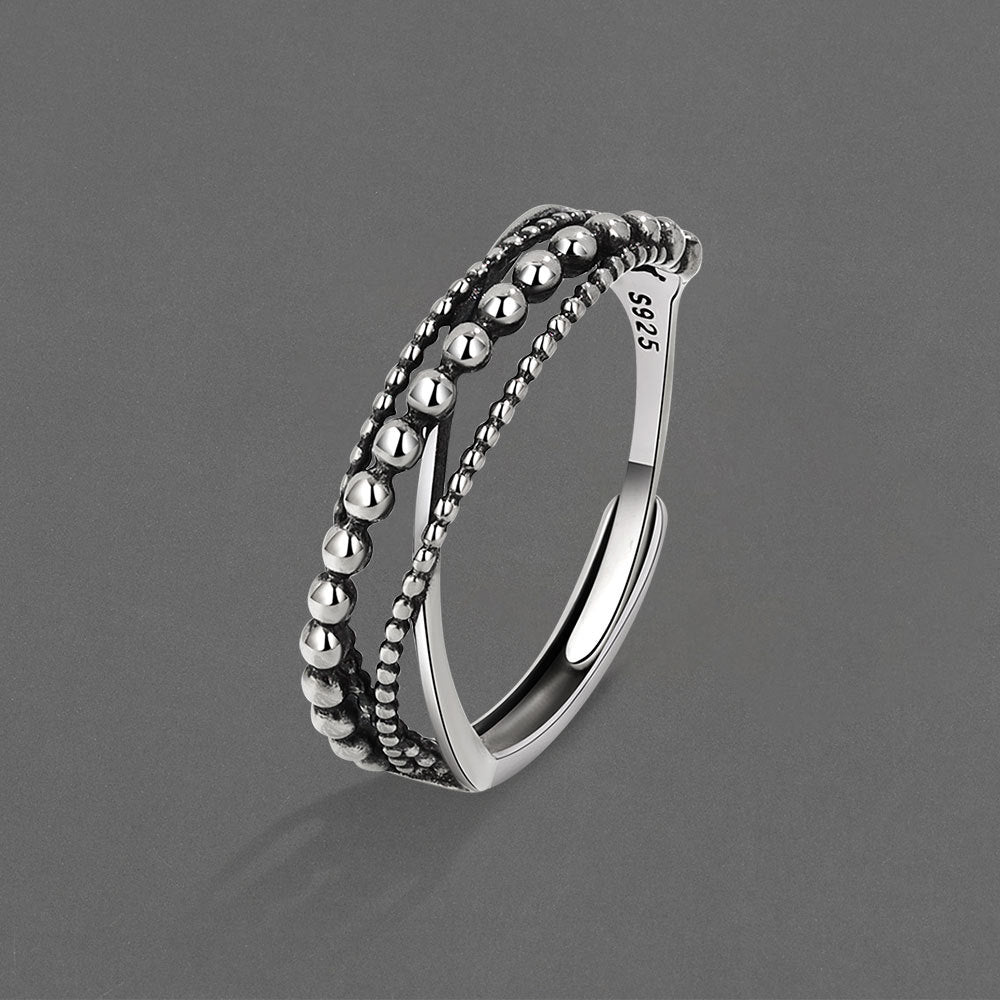 Cool Couple Ornament Fashion Simple Polka Dot Beaded Thai Rings