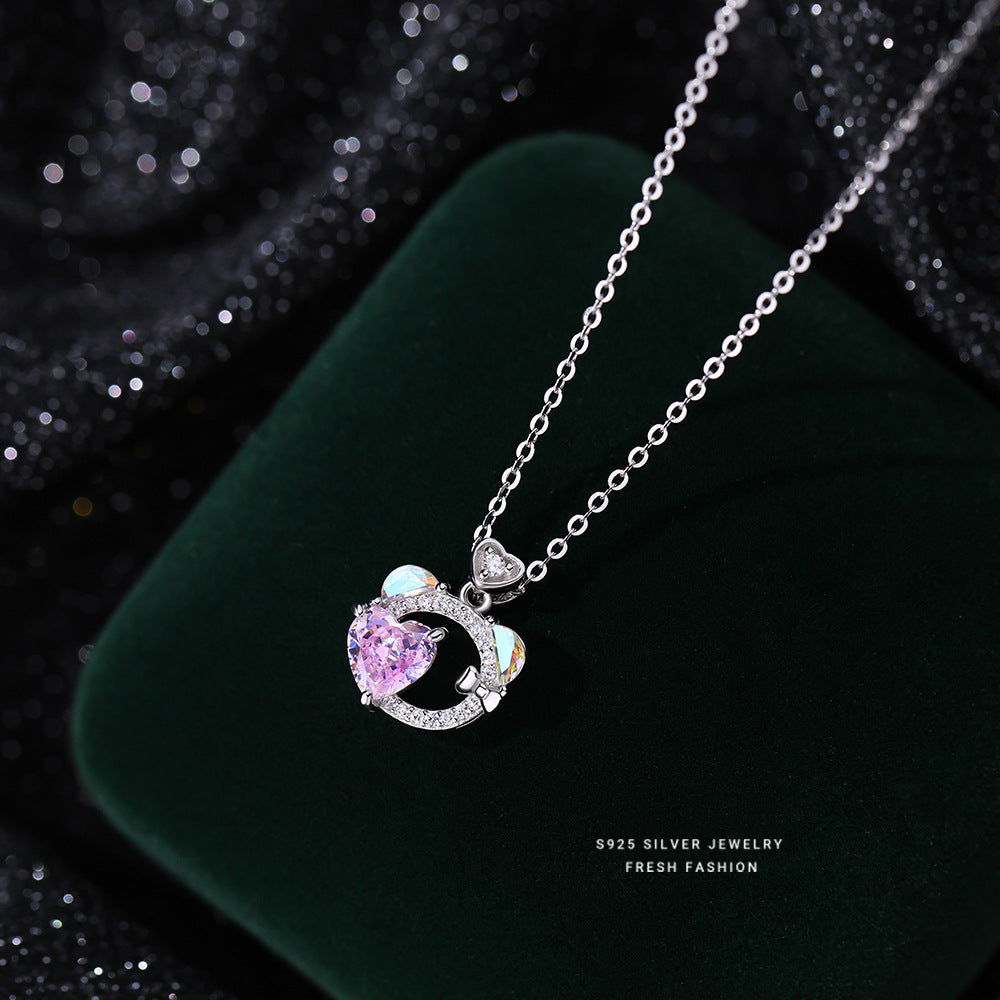 Colliers en argent Sterling pour femmes, Design avancé en Zircon coloré