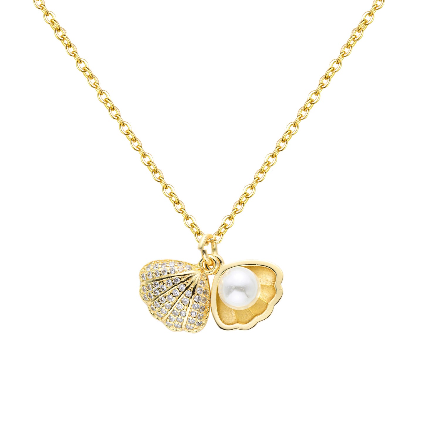 Women's Pearl Zircon Korean Style Fashion Light Luxury Temperament Necklaces