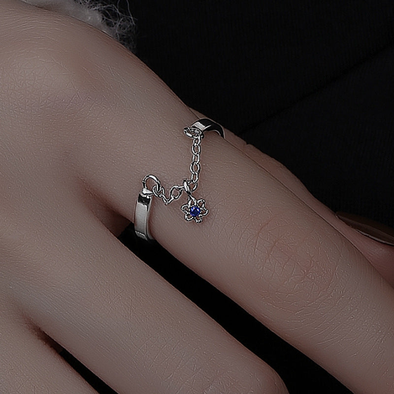 Six Star Mango Open Female Korean Style High Rings