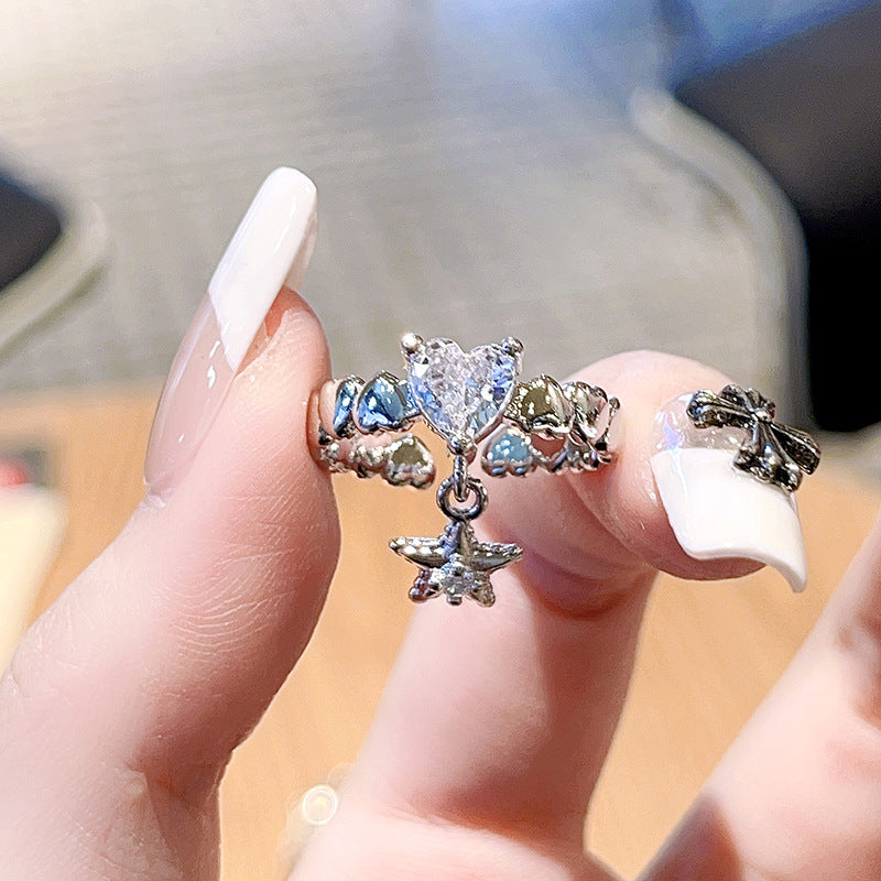 Glacier Butterfly Opening Female High-grade Sweet Cool Rings