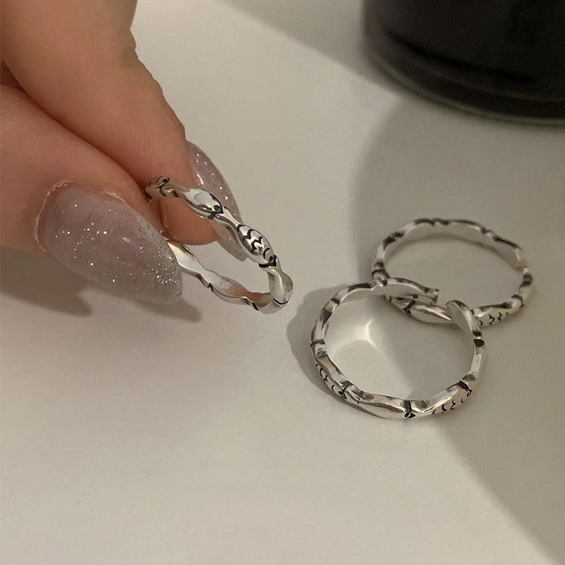 Women's Sterling Sier Vintage Prime Light Luxury High-grade Ring