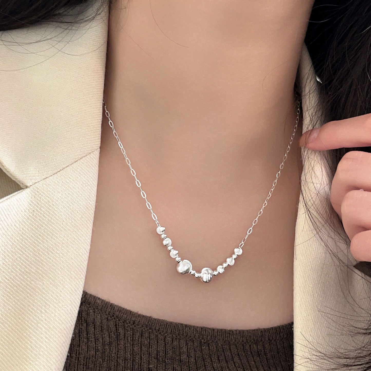 Colliers de perles tibétaines de luxe légers de haute qualité pour femmes