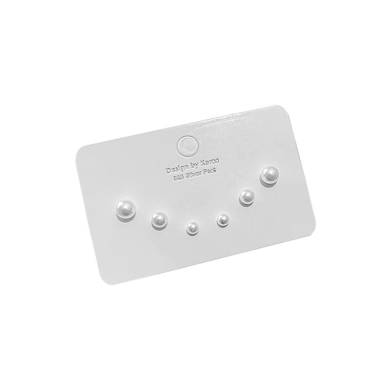 Elegantes Perlenpaar-Ohrring-Set, Mini-Ohrringe