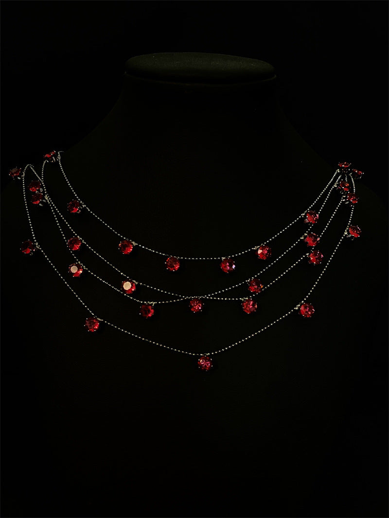 Colliers à pampilles de mariage à la mode en Zircon Rose étoilé