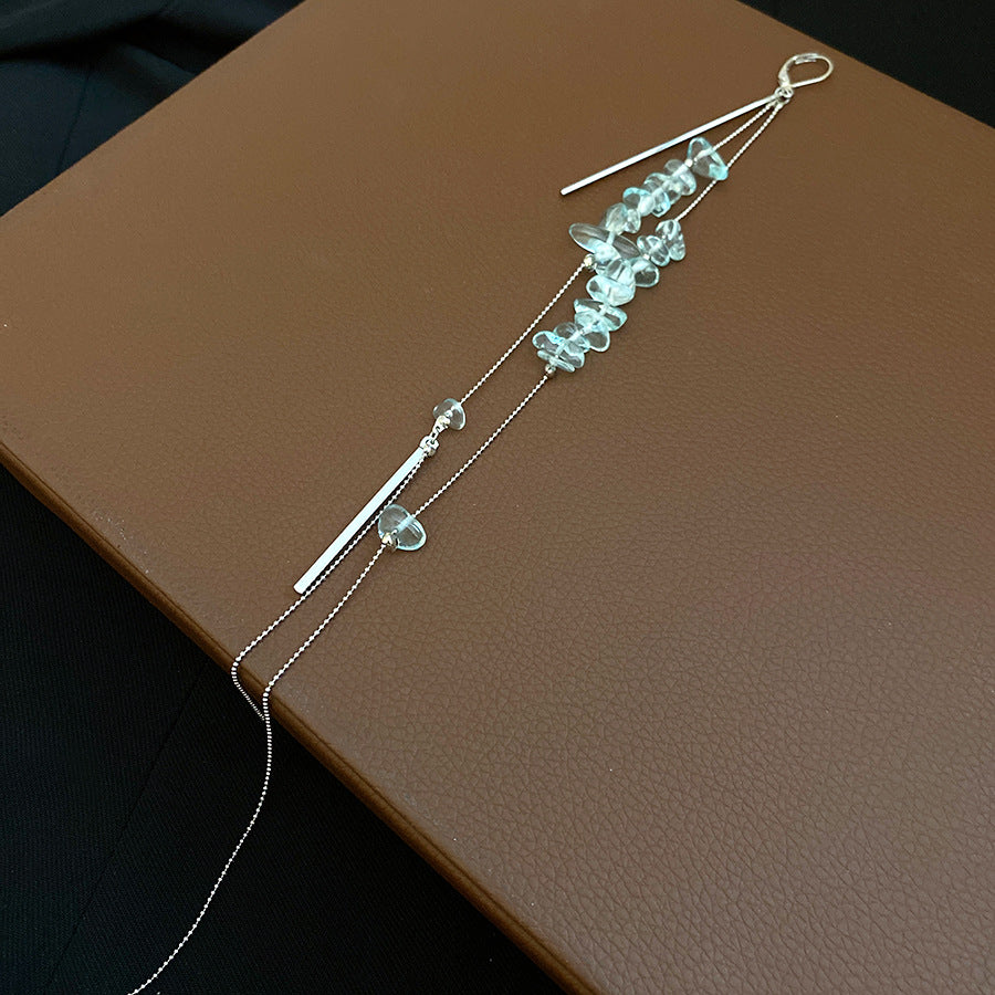 Style Stone Long Fringe Clip Unique Design Ear Buckle