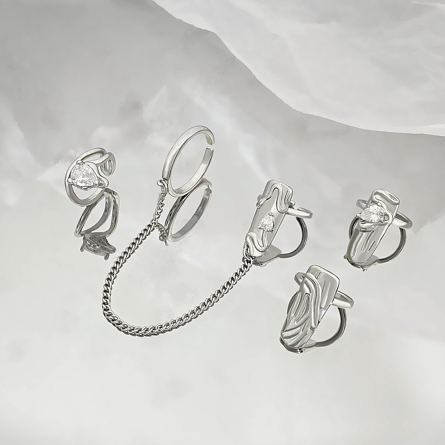 Set Fashion Cool Wear Nail Protector Rings