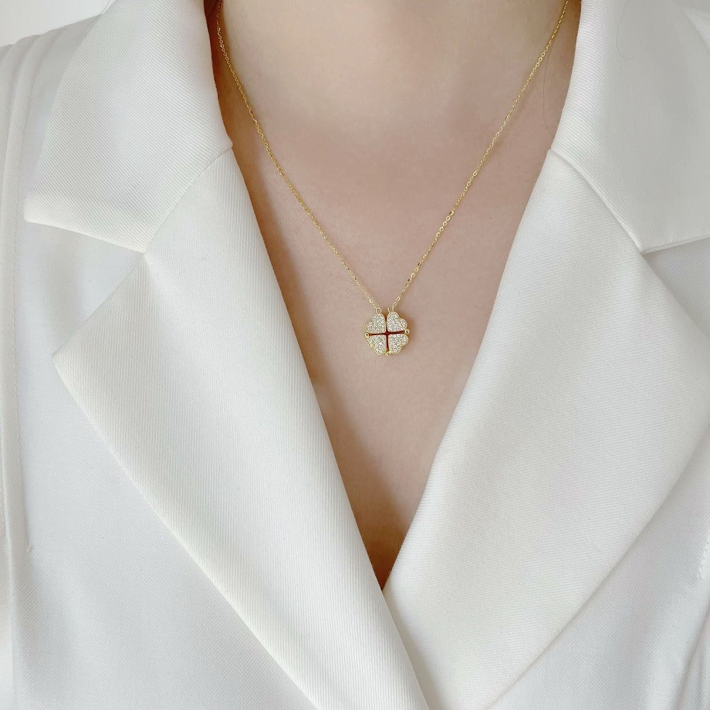 Women's Pendant Double-sided Four-leaf Clover Light Luxury Minority Necklaces