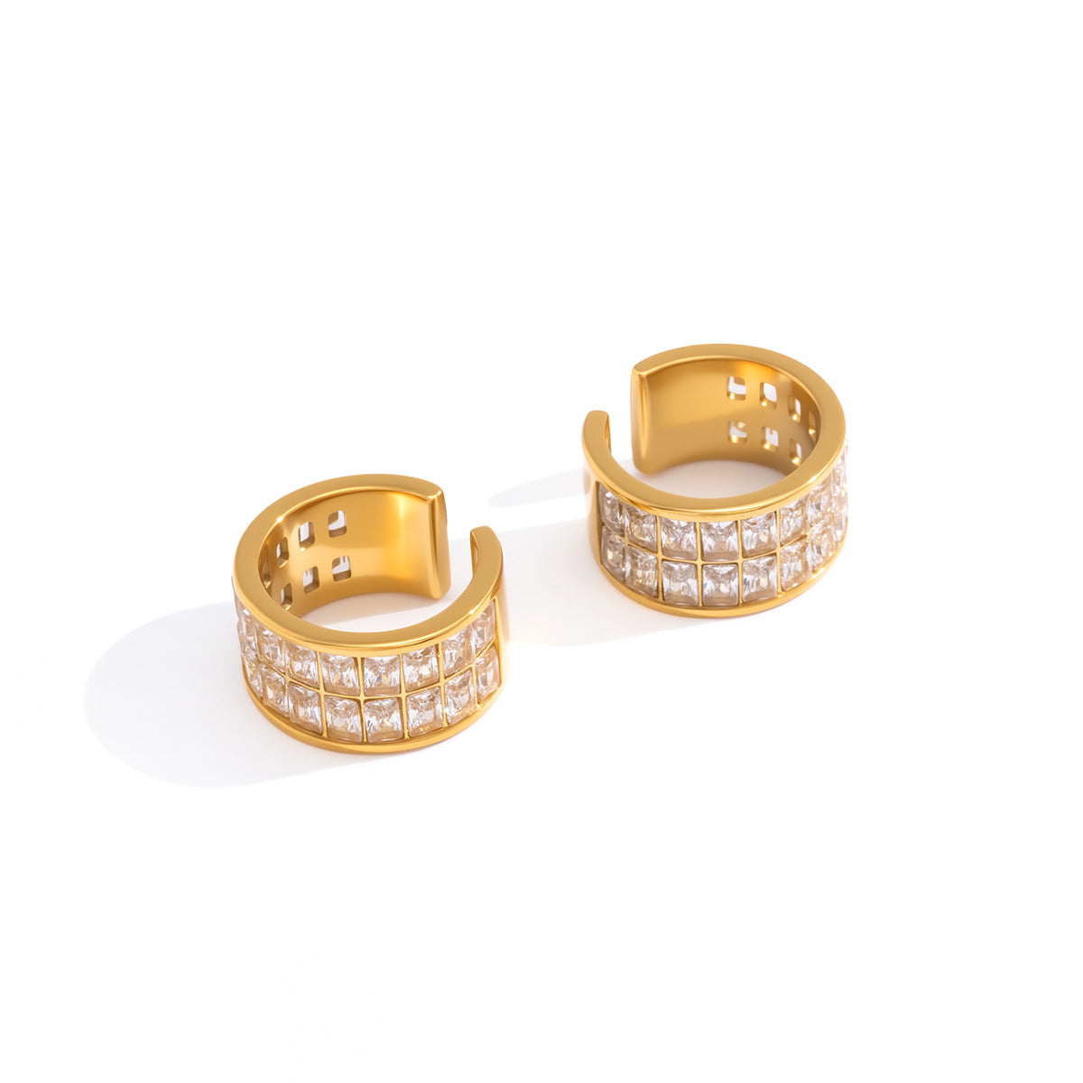 Ding Stainless Steel Zircon Female Niche Ear Clip