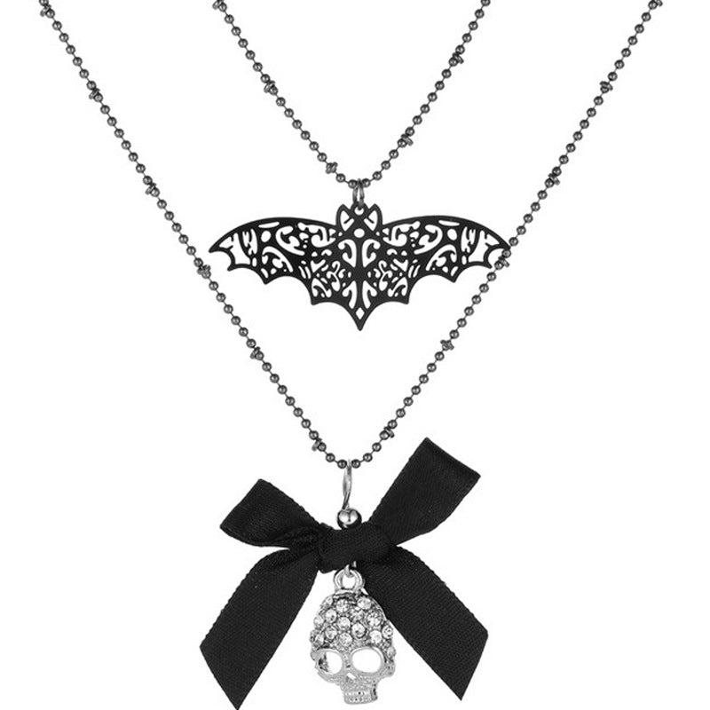 Halloween Brother Personality Bow Pendant Special Necklaces