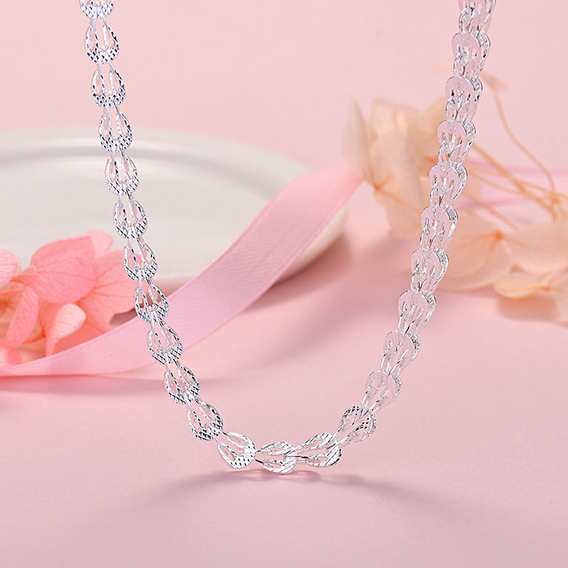 Plated Phoenix Tail Chain Lady Couple Necklaces