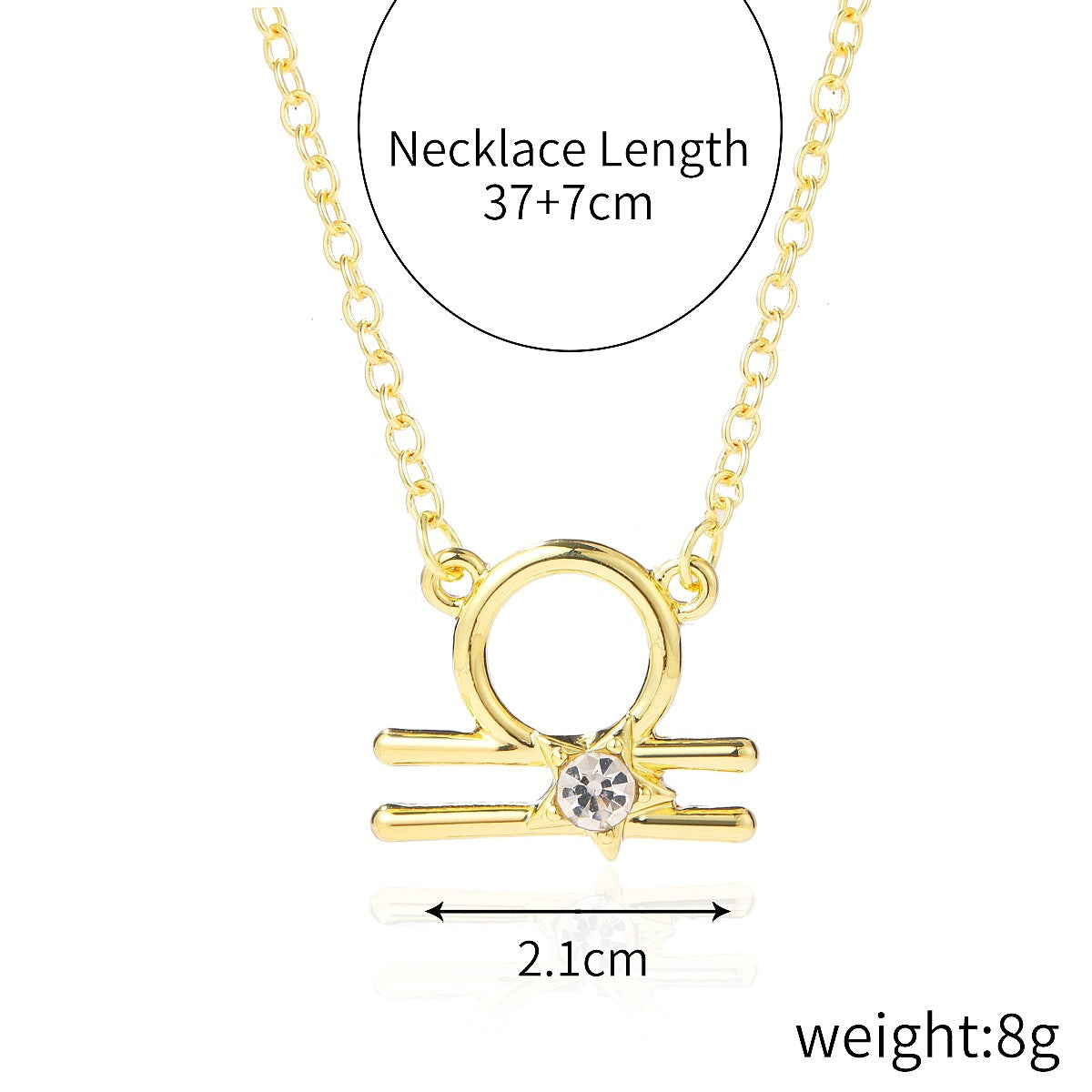 Style Simple Accessories Design Zircon Constellation Necklaces