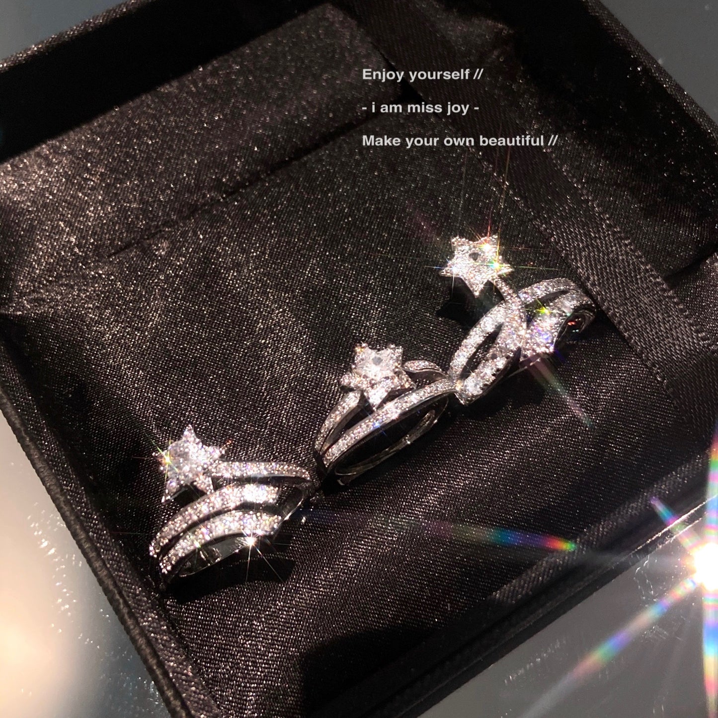 Komet frische Pentagramm weibliche Mode Meteor Ringe