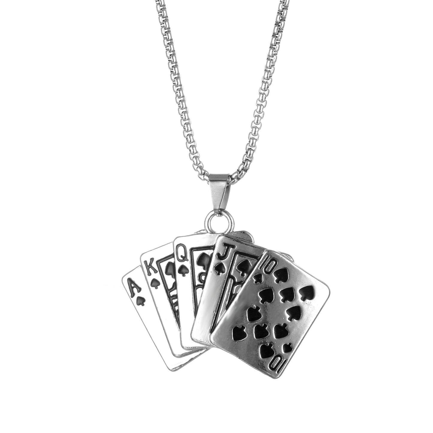 Women's & Men's & Full Diamond Playing Cards Jewelry Necklaces