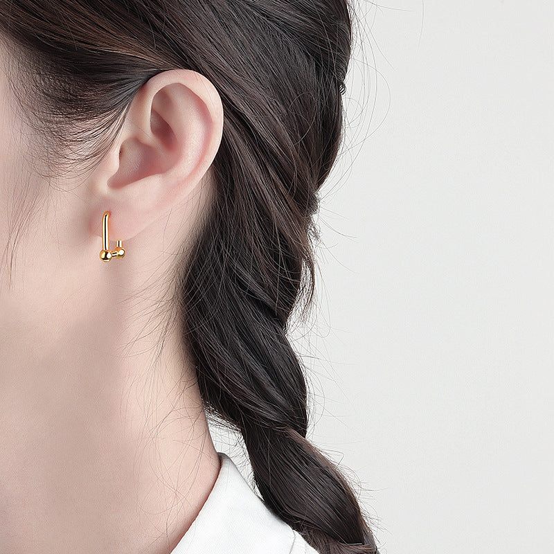 Creative U-shaped Gold High Quality Retro Earrings