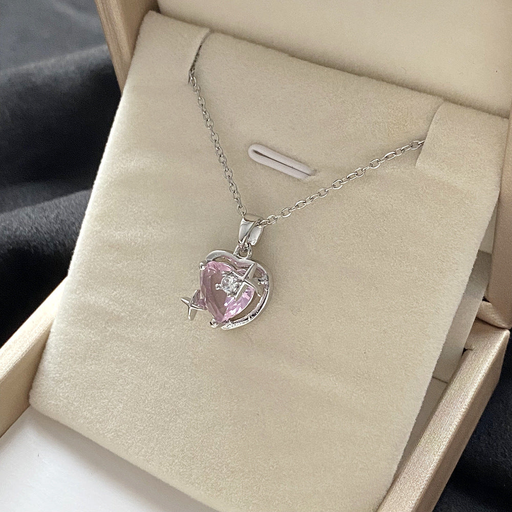 Micro Inlaid Zircon Flower Short Style Versatile Necklaces