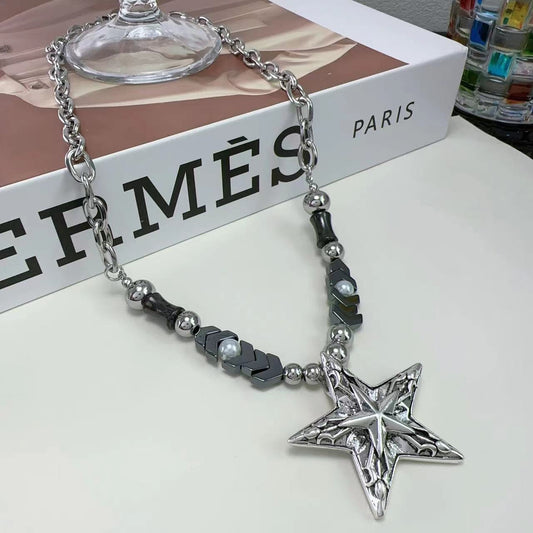 Hématite cinq étoiles, Design à la mode, super colliers de haute qualité