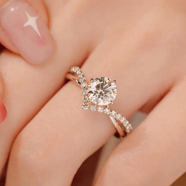 Women's Grain Artificial Diamond Index Finger Rhinestone Rings