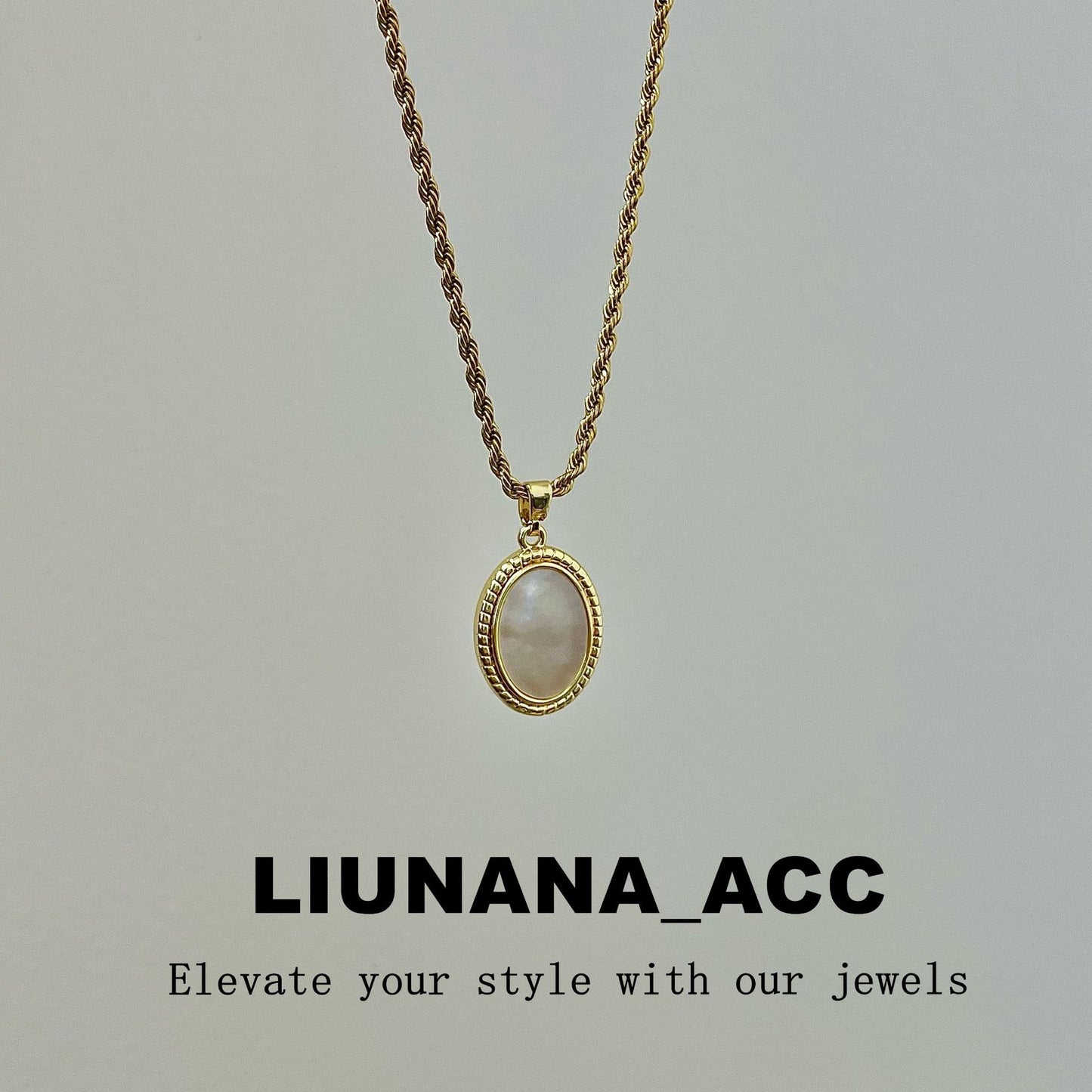 Oval Fritillary Shell Vintage Court Twist Necklaces
