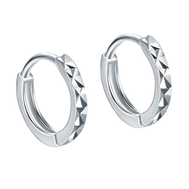 Damen-Ohrclips mit Reischarakter-Design, kleiner Kreis, elegante Ohrringe