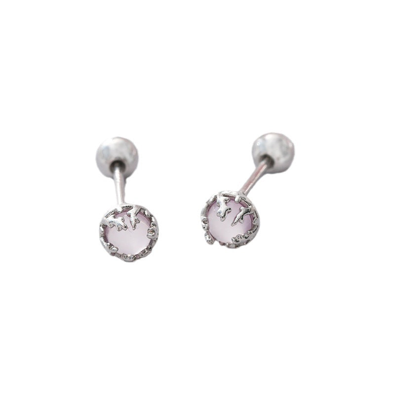 Women's Beautiful Simple Color Moonstone Exquisite Fashion Earrings