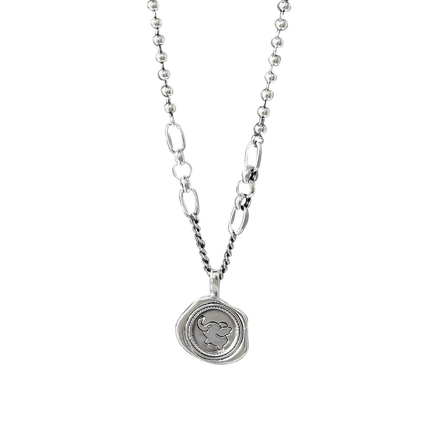 Women's Elephant Stamp Long Sweater Chain Fashionable Necklaces
