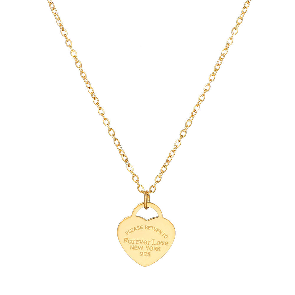 Pendentif en acier inoxydable titane plaqué or colliers mère