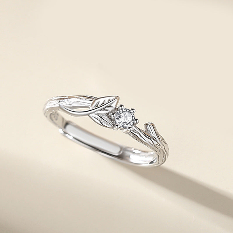 Women's & Men's And One Pair Trendy Fashion Leaves Valentine's Rings