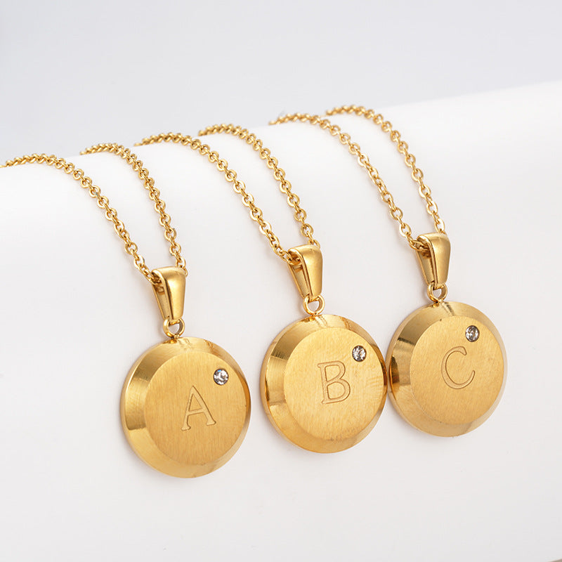 Lettre en acier inoxydable diamant pour femmes pour colliers de mode