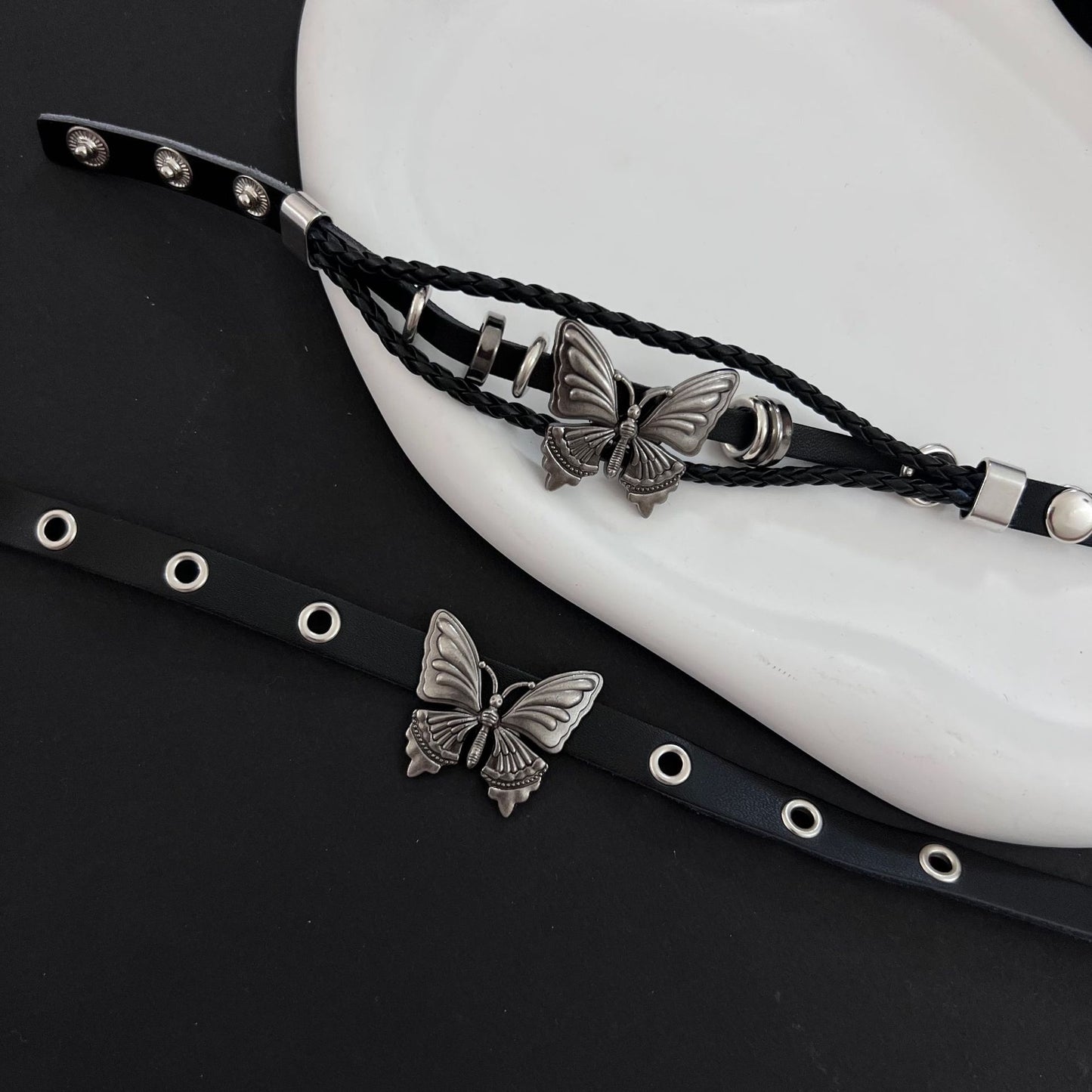 Rock Leather Neckband Shia Retro Chain Necklaces