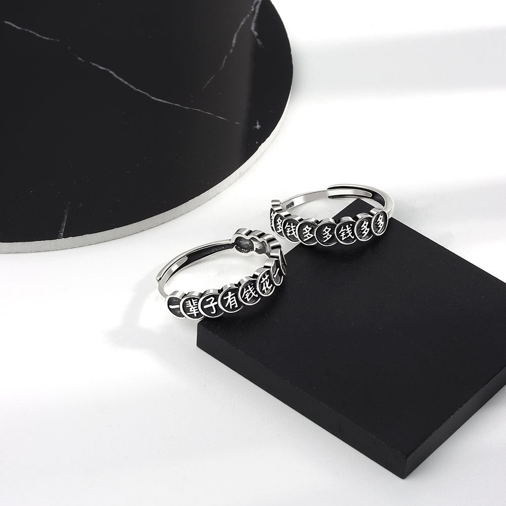 Flower Vintage Thai Sier Distressed Simple Everyday Joker Rings