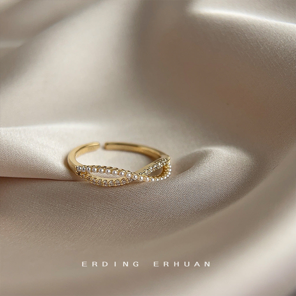 High-grade Micro Inlaid Zircon Open Adjustable Rings