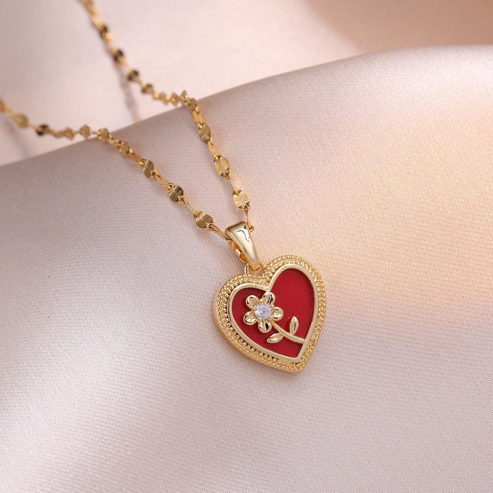Women's Zircon Flower Special Interest Light Luxury Necklaces